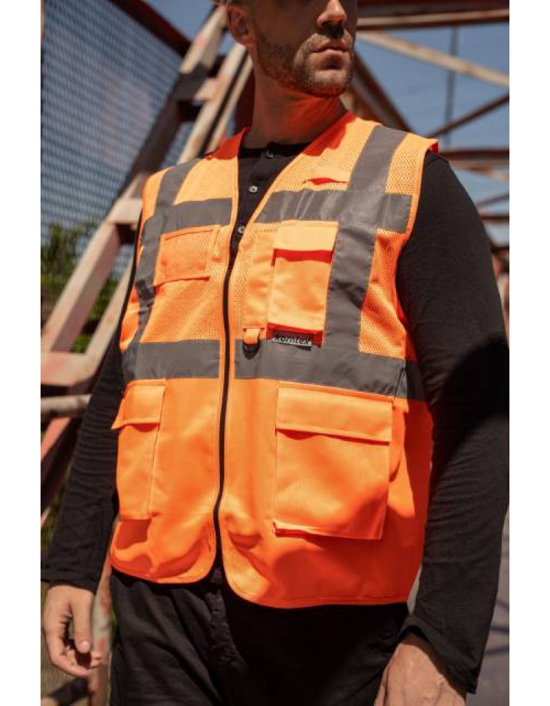 Vestă multifuncțională de înaltă vizibilitate